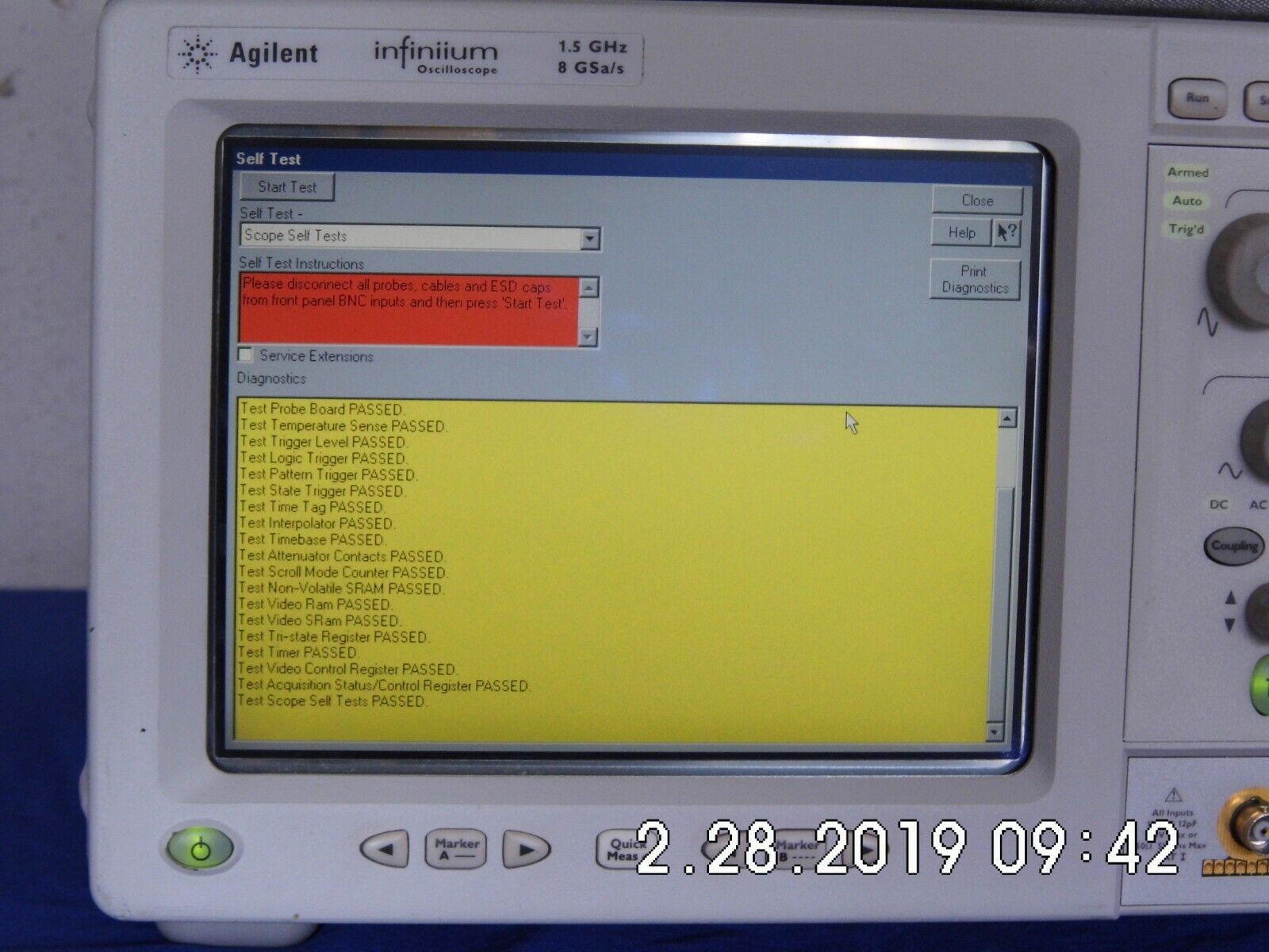Agilent HP 54845A 1.5Ghz 8Gs/s Oscilloscope Agilent HP 54845A 1.5Ghz 8Gs/s Oscilloscope